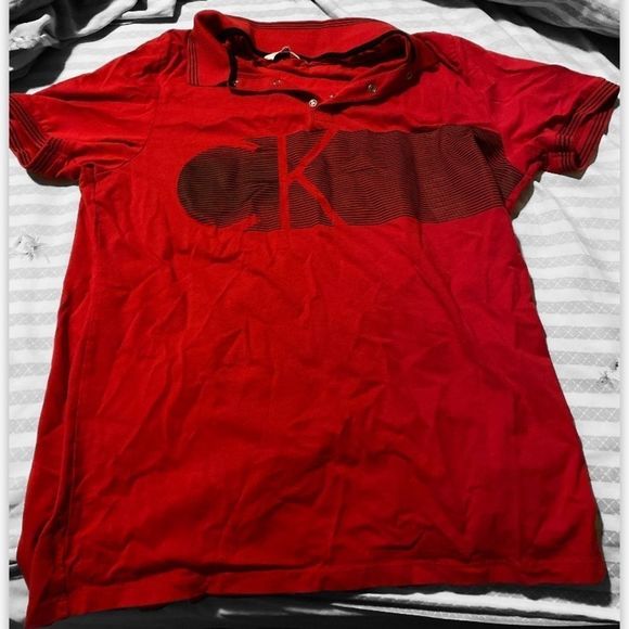 Calvin Klein Short Sleeve Button Up Tshirt - Picture 1 of 1